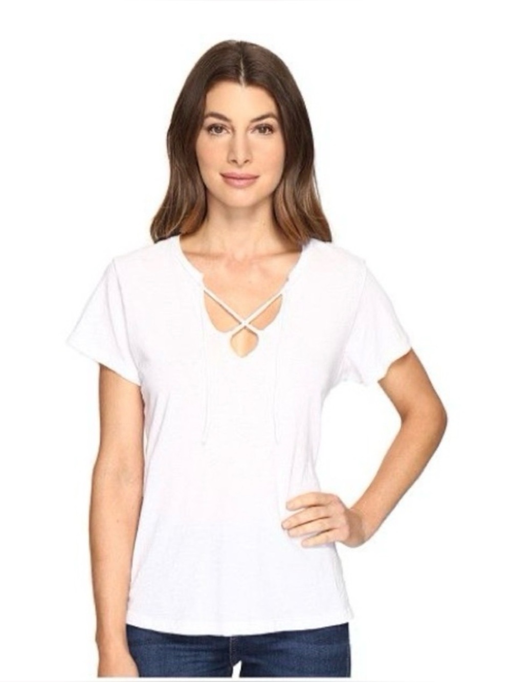 LNA women’s T-shirt White Small neutral casual minimalist summer Basic